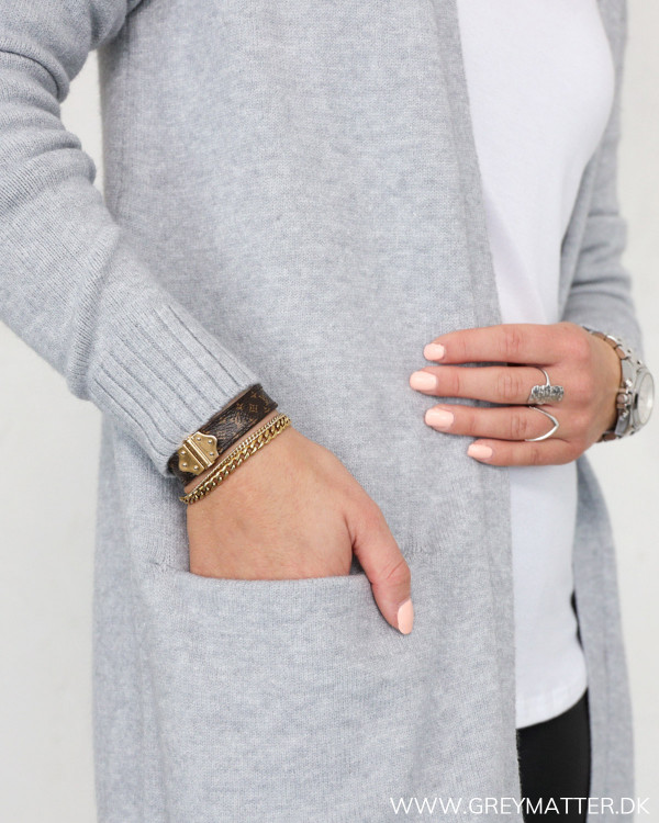 Vila Viril Light Grey Melange Open Knit Cardigan