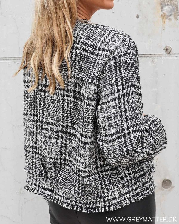 Boucle jakke fra Neo Noir i sort og hvid