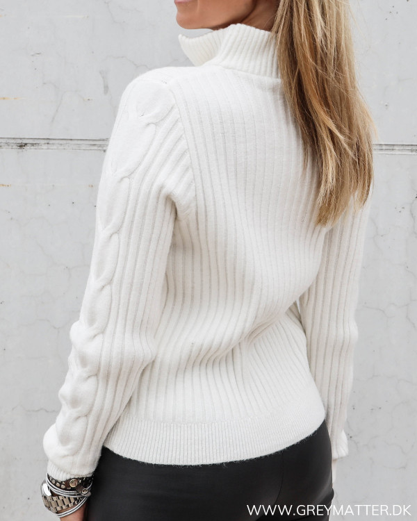 Vila strik bluse i whisper white