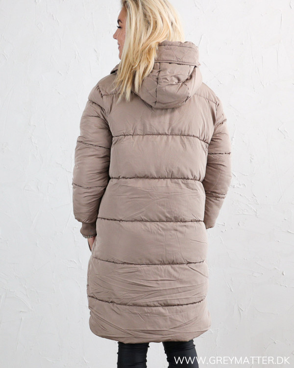 Pieces Pcsevigne Taupe Gray Padded Jacket
