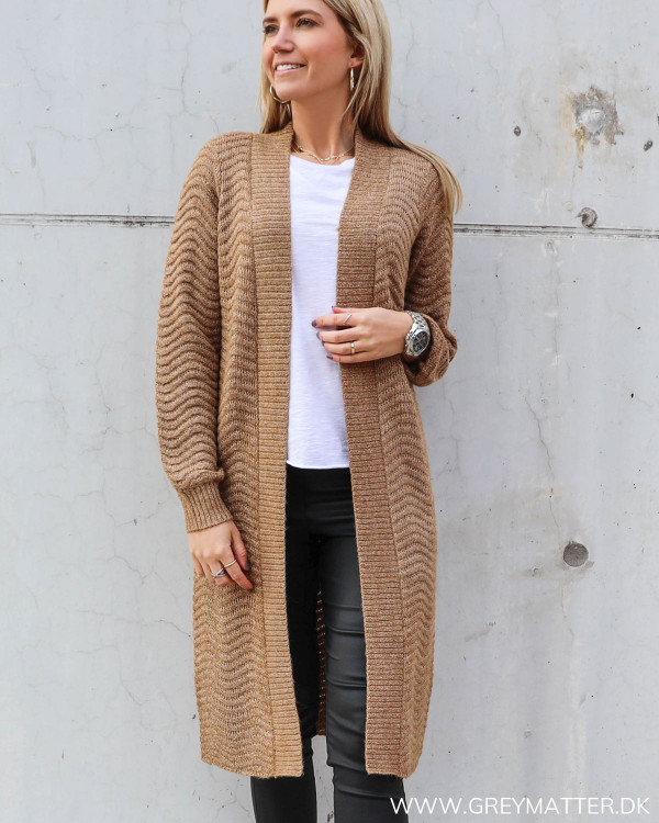 YAS cardigan i beige