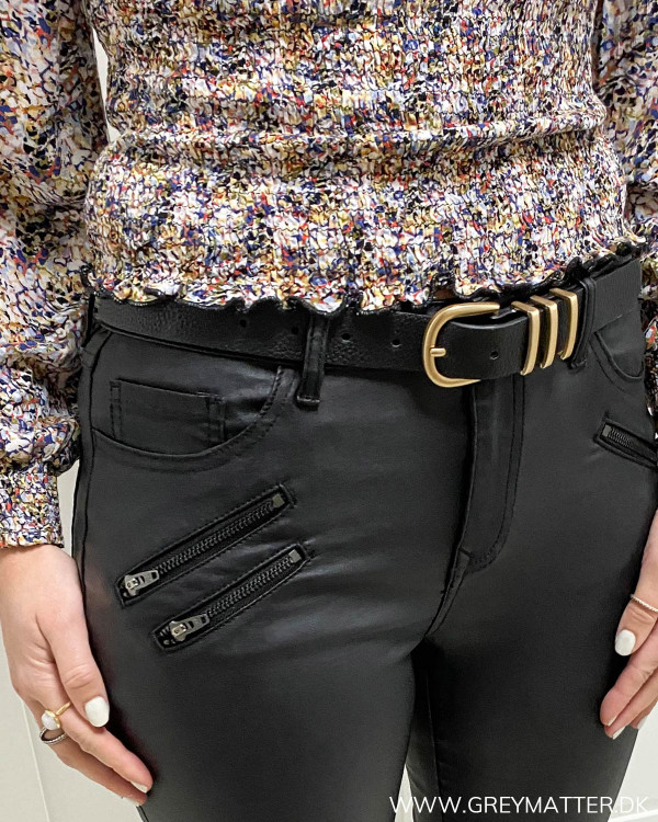 Vila Vicommit Black Coated Zip Pants