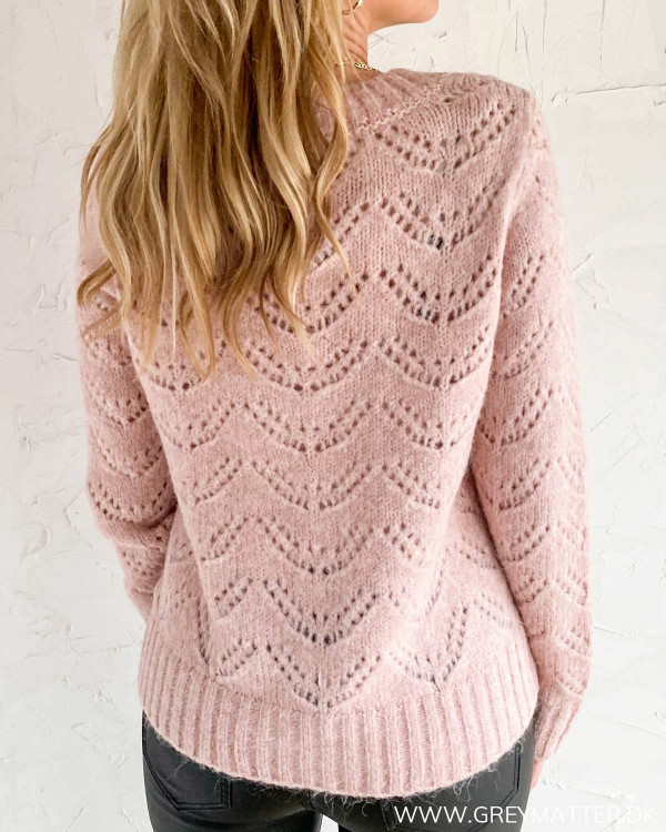Lyserød Pieces bluse
