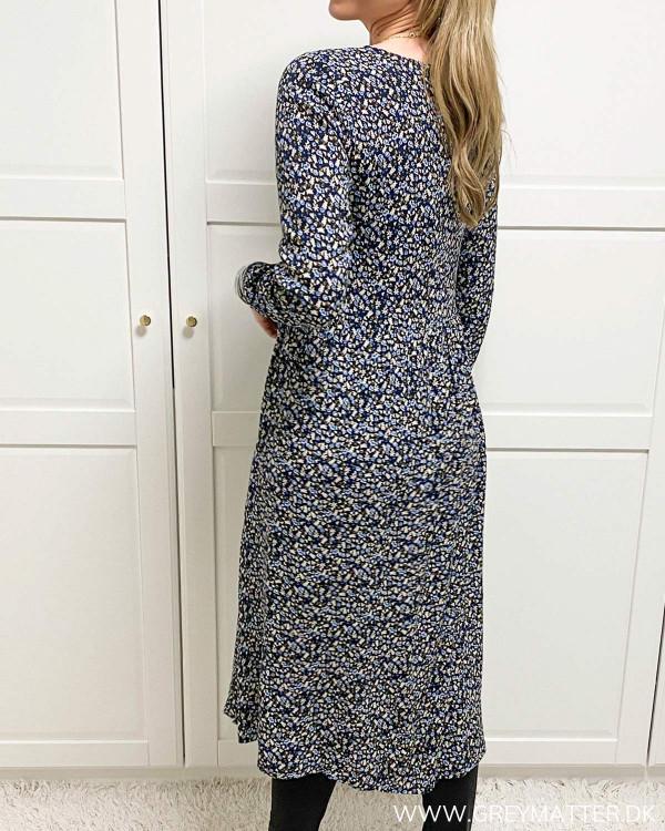Vianma Black Flower Midi Dress