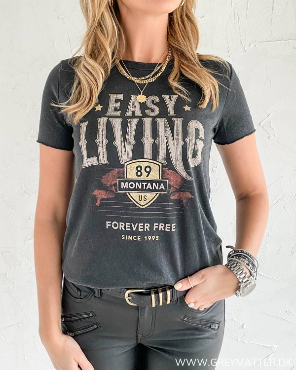 T-shirt med print fra Only