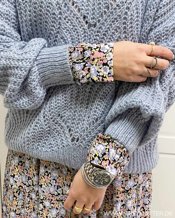 Pieces kjole med lange ærmer og blomsterprint
