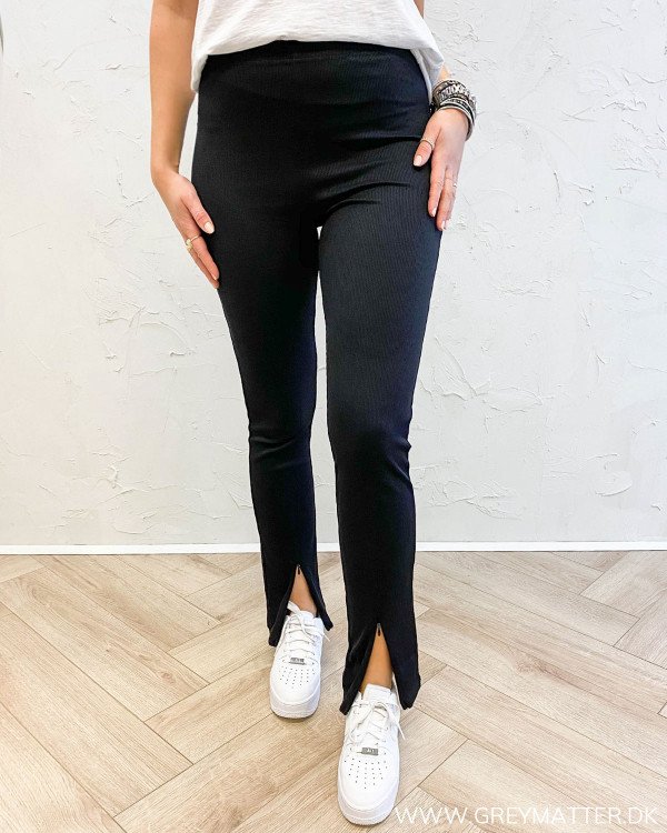 Pccharlotte Black Flared Zip Pants