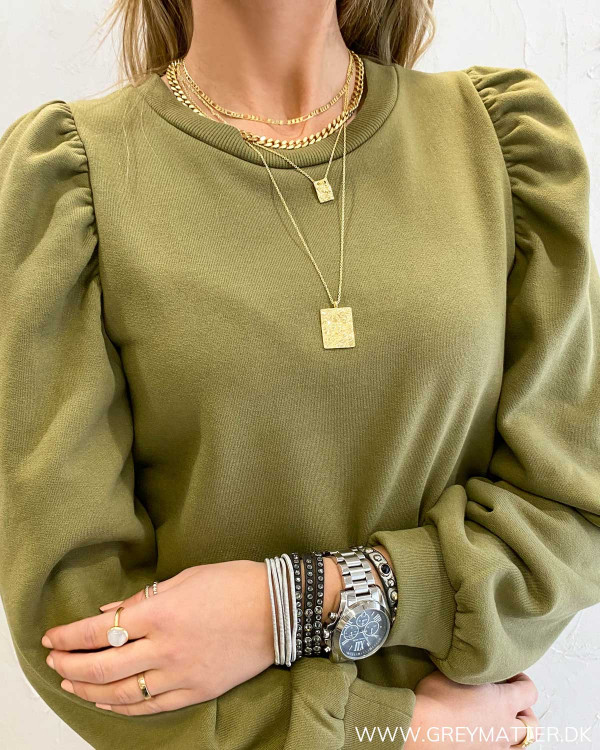 Sweat kjole med puf ærmer fra Pieces