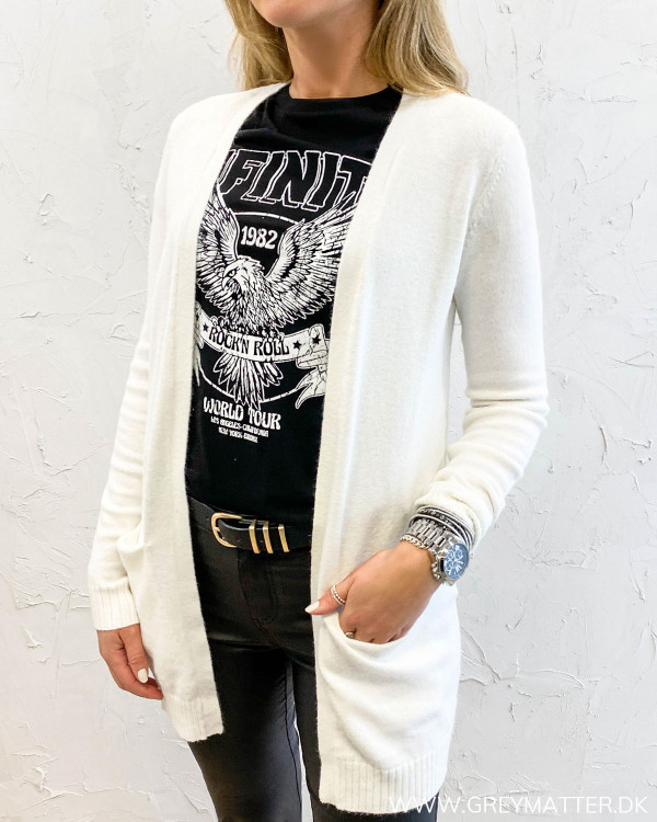 Viril Open White Alyssum Knit Cardigan