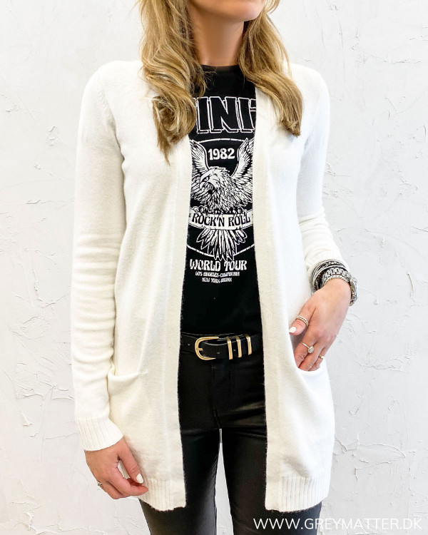 Viril Open White Alyssum Knit Cardigan