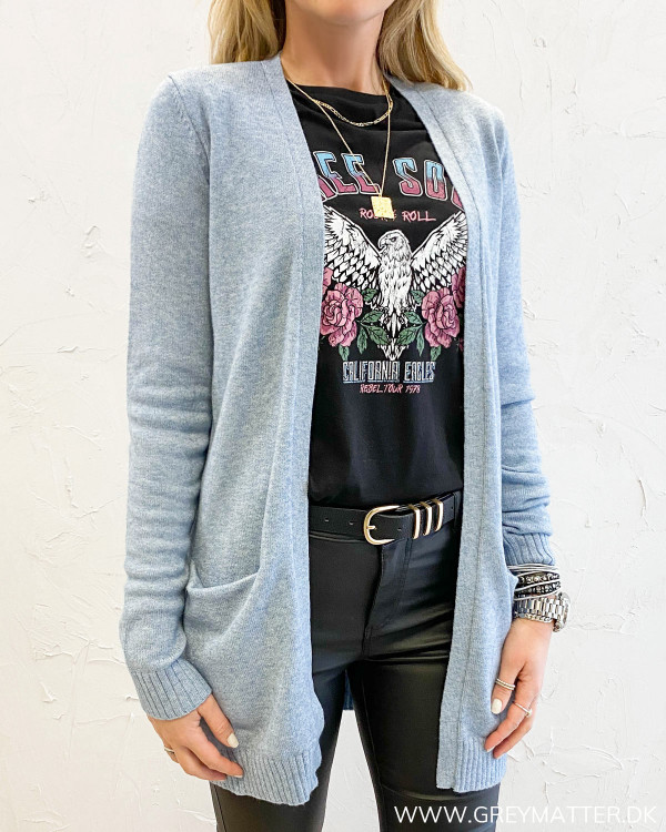 Viril Open Ashley Blue Knit Cardigan