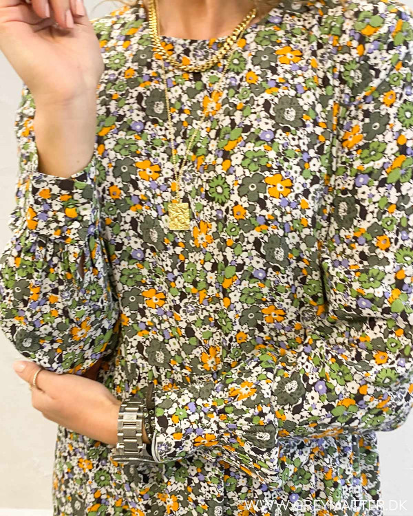 Midi dress fra Pieces i grønne farver