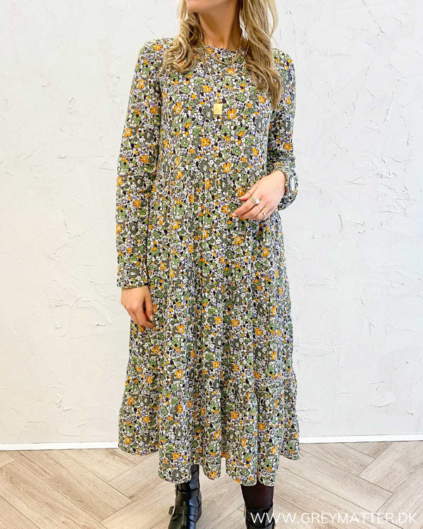 Midi dress fra Pieces i grønne farver