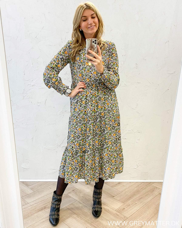 Midi dress fra Pieces i grønne farver