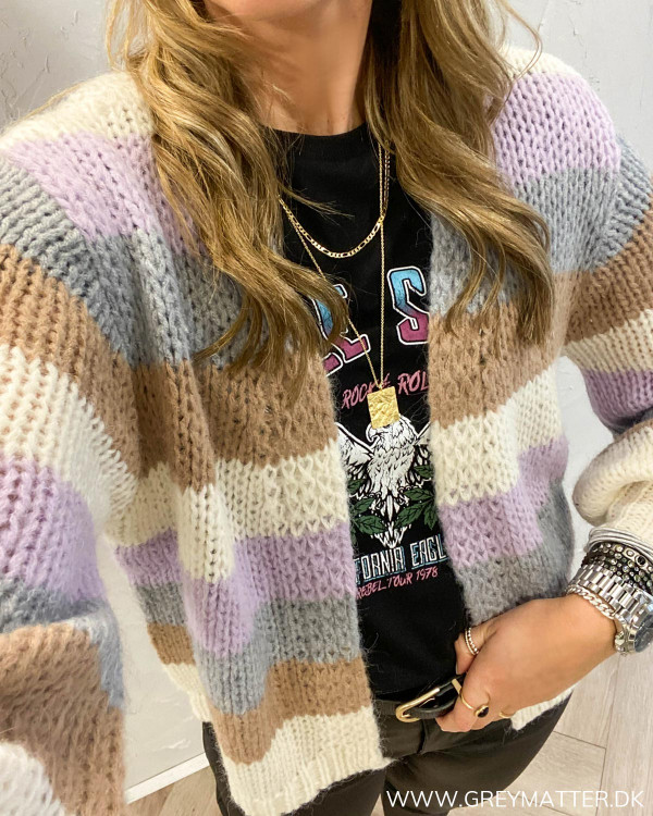 Pclilo Orchid Bloom Block Knit Cardigan