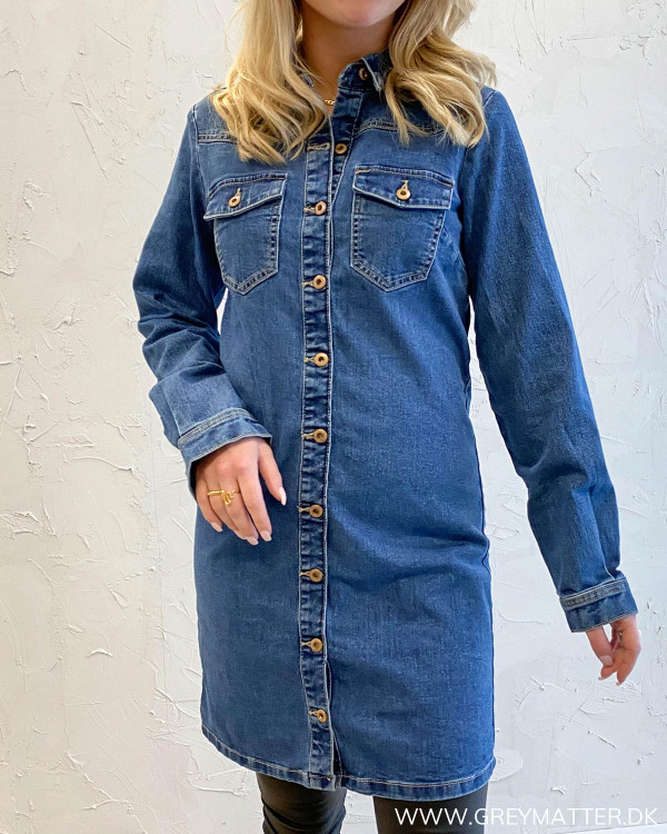 Pcperry Medium Blue Denim kjole