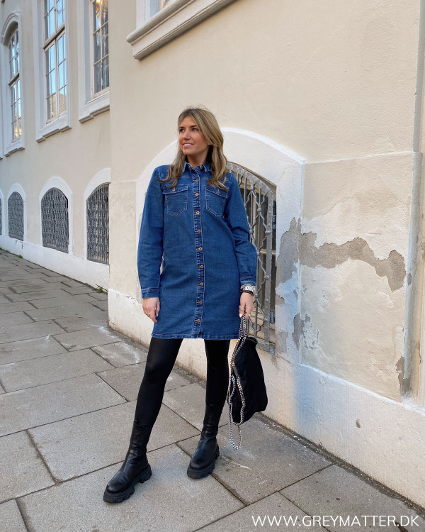 Pcperry Medium Blue Denim kjole