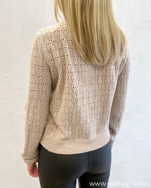 Vialassa Pointelle Natural Melange Cardigan