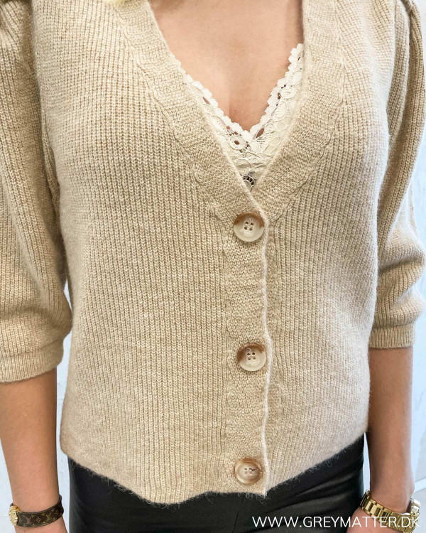 Onlhannah Ecru Knit Cardigan