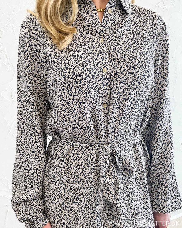 Vizugi Navy Zela Print Midi Dress