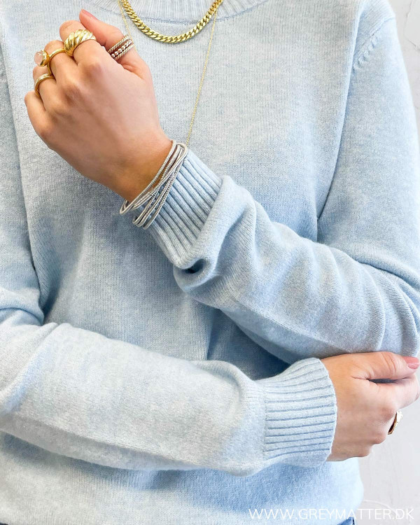 Viril Cashmere Blue O-Neck L/S Knit