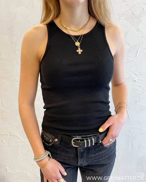 Onlkenya Black Life Rib Tank Top