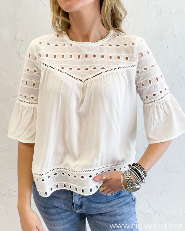 Onlirina Cloud Dancer Anglaise Blouse