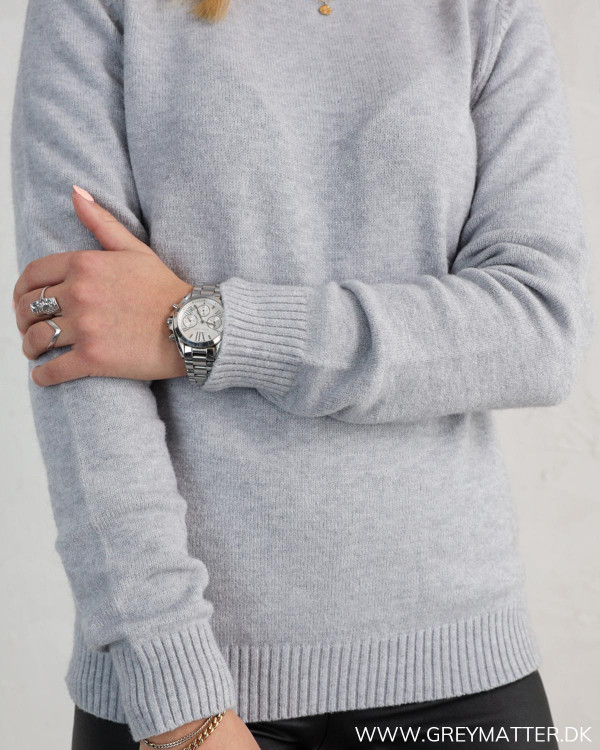 Viril Light Grey Melange O-Neck Knit