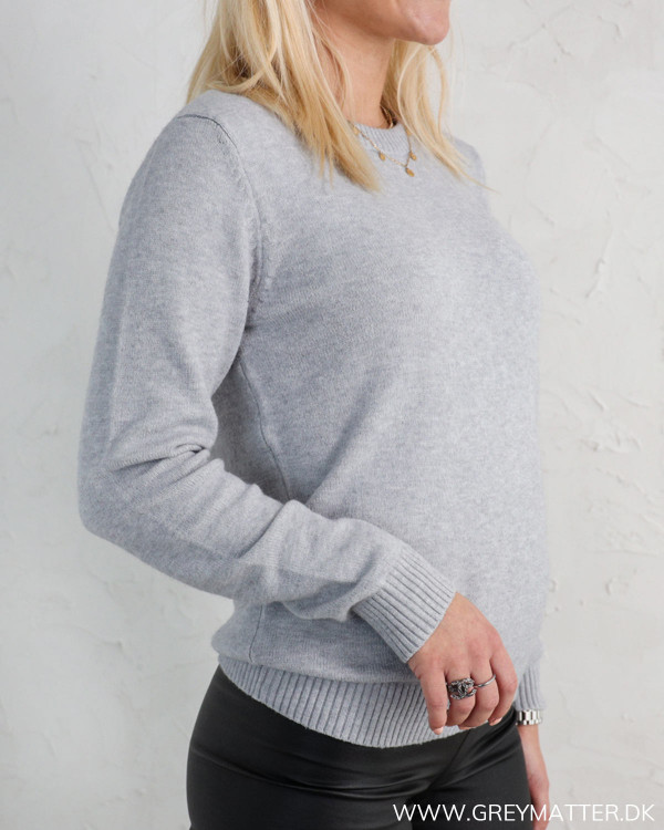 Viril Light Grey Melange O-Neck Knit