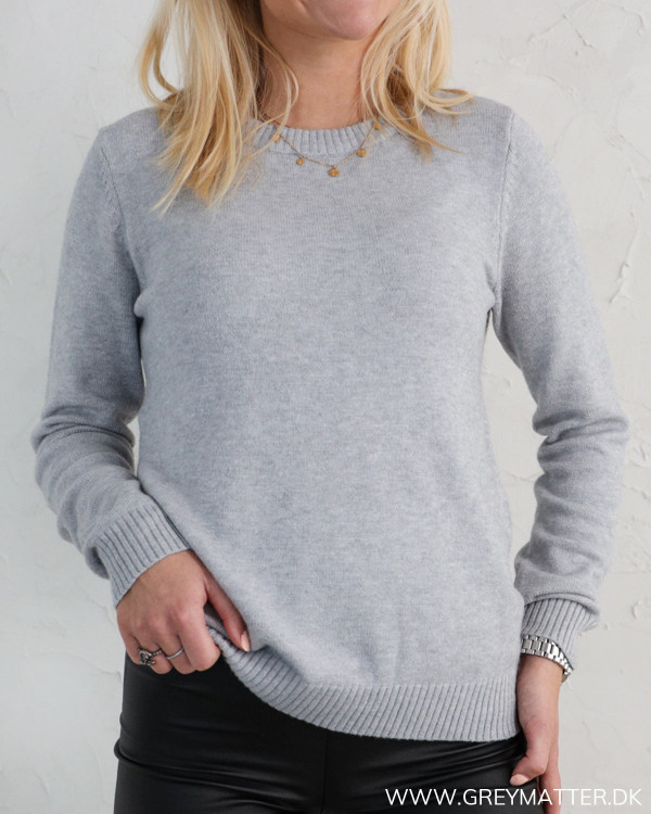 Viril Light Grey Melange O-Neck Knit