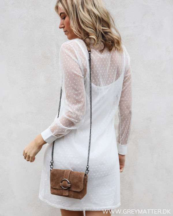 White Dot Mesh Dress