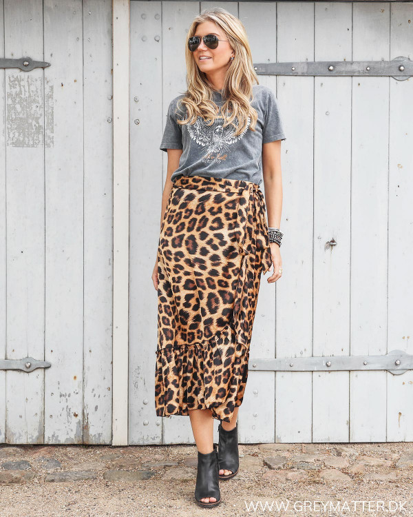 Karmamia Nederdel med leopard print