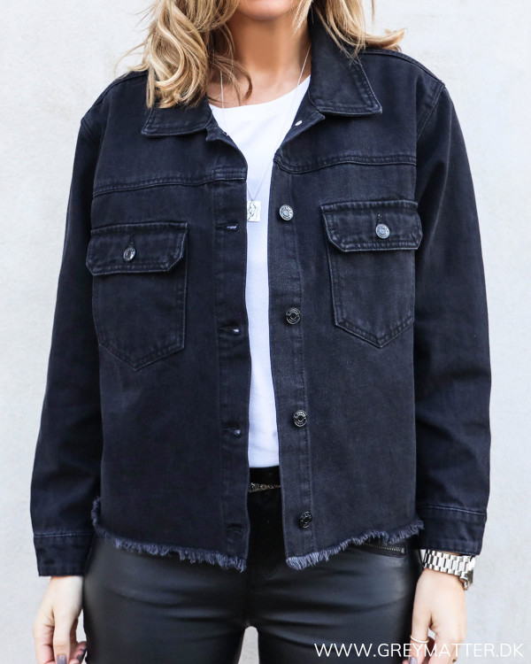 Sort denimjakke