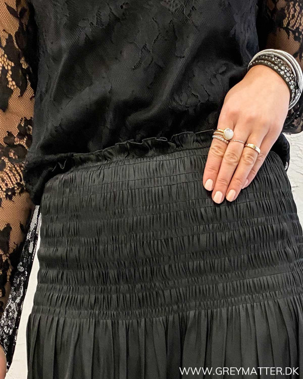 Neo Noir Ginger Sateen Skirt